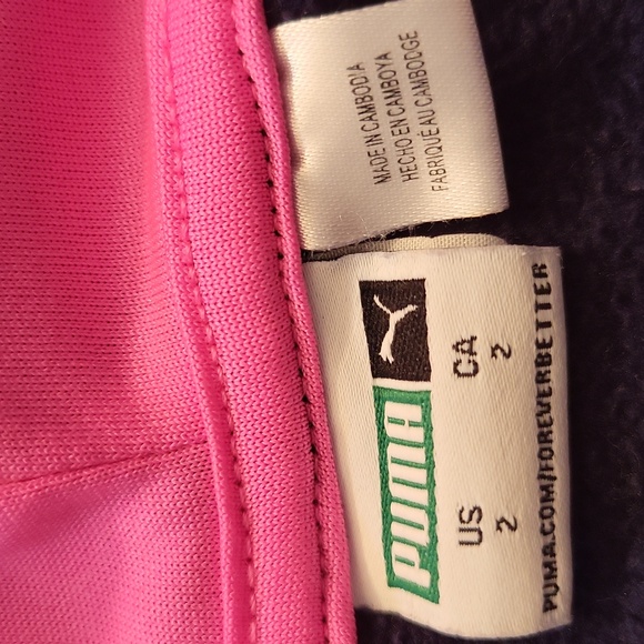 Puma navy/pink zip up hoodie - Picture 3 of 4